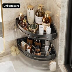 Alternative view of 2Pcs Aluminium Corner Bathroom Shelf