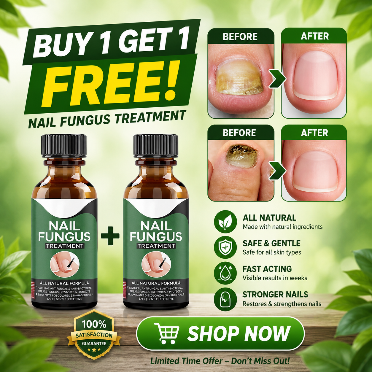 Foot Cure Nail Fungus Solution (Buy 1 Get 1 Free )