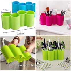 Multipurpose 5 Section Holder Organizer For Spoon, Cuttlery, Kitchen Etc ( Random Colours)