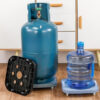PRACTICAL ROLLING GAS CYLINDER HOLDER WITH WHEELS – HEAVY DUTY MOVABLE STAND FOR KITCHEN & HOME USE