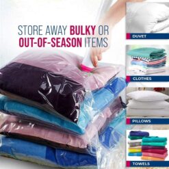 Alternative view of 5pcs Vacuum Storage Bag Set with Hand Pump - Space Saving Compression Bags