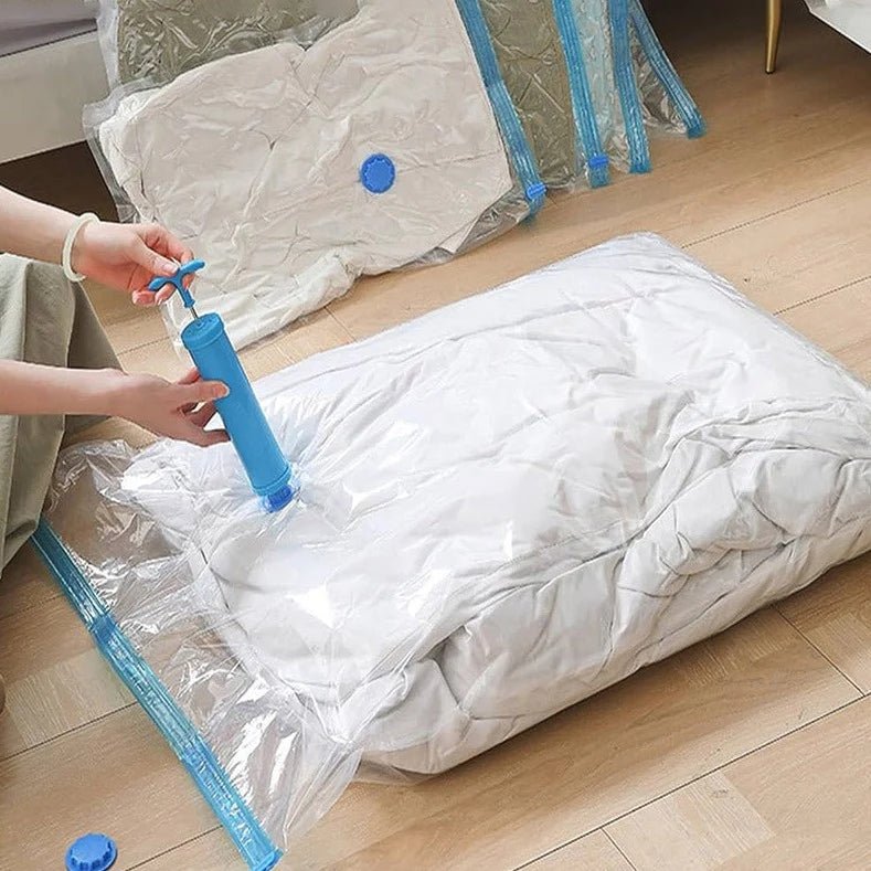 5pcs Vacuum Storage Bag Set with Hand Pump - Space Saving Compression Bags - Image 6