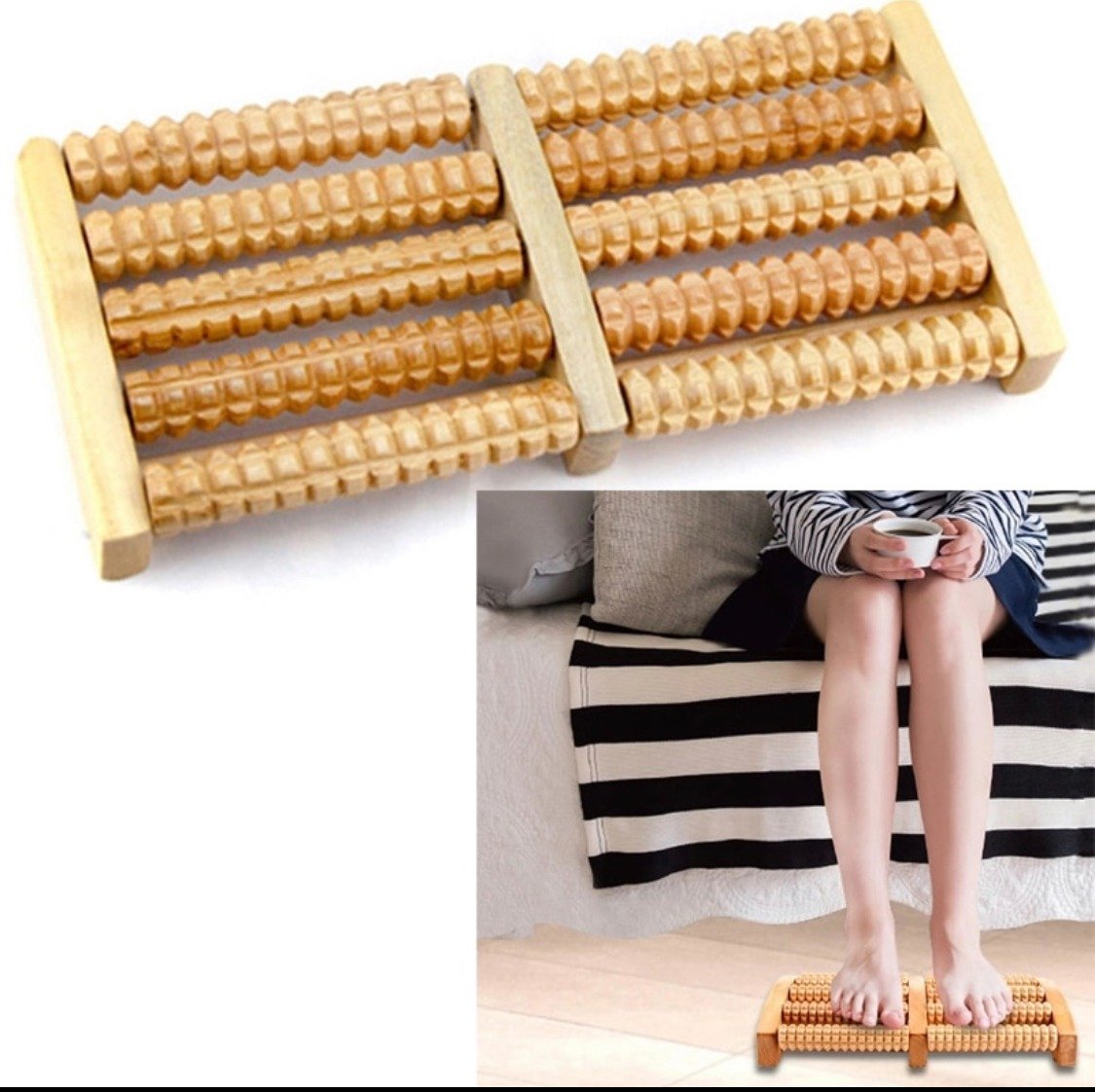 Wooden Foot Roller Massager – Foot Reflex & Improved Circulation - Image 6