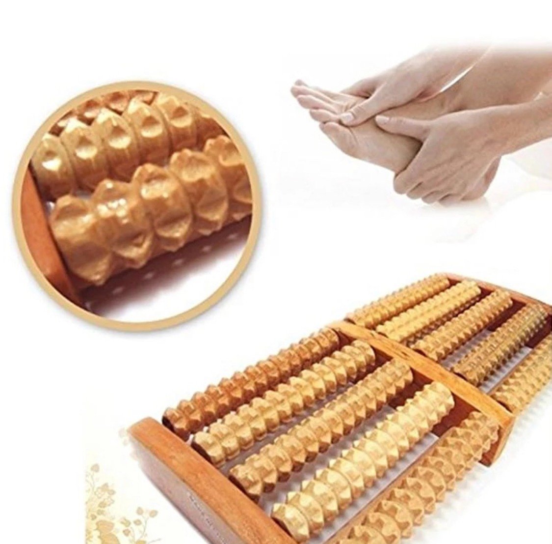 Wooden Foot Roller Massager – Foot Reflex & Improved Circulation - Image 3