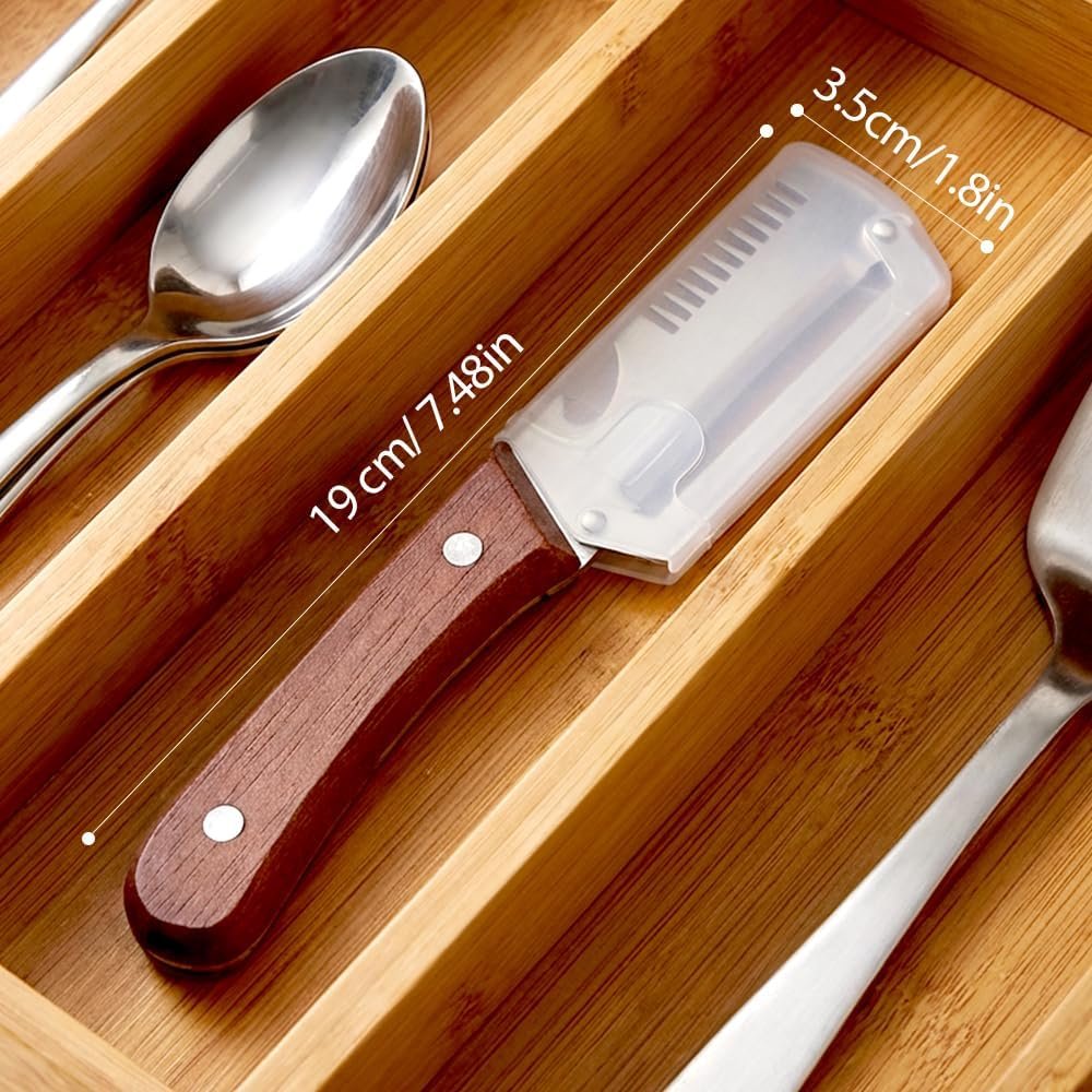 3-in-1 Stainless Steel Kitchen Master Peeler Wooden Handle Bottle Opener - Image 9