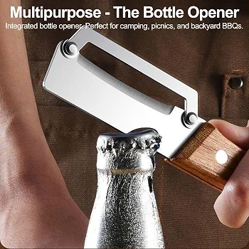 3-in-1 Stainless Steel Kitchen Master Peeler Wooden Handle Bottle Opener - Image 7