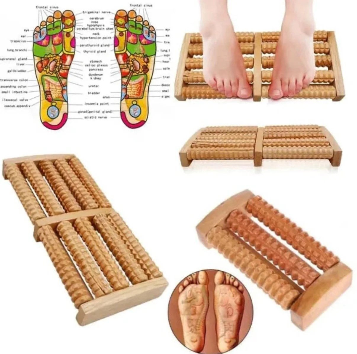 Wooden Foot Roller Massager – Foot Reflex & Improved Circulation - Image 2