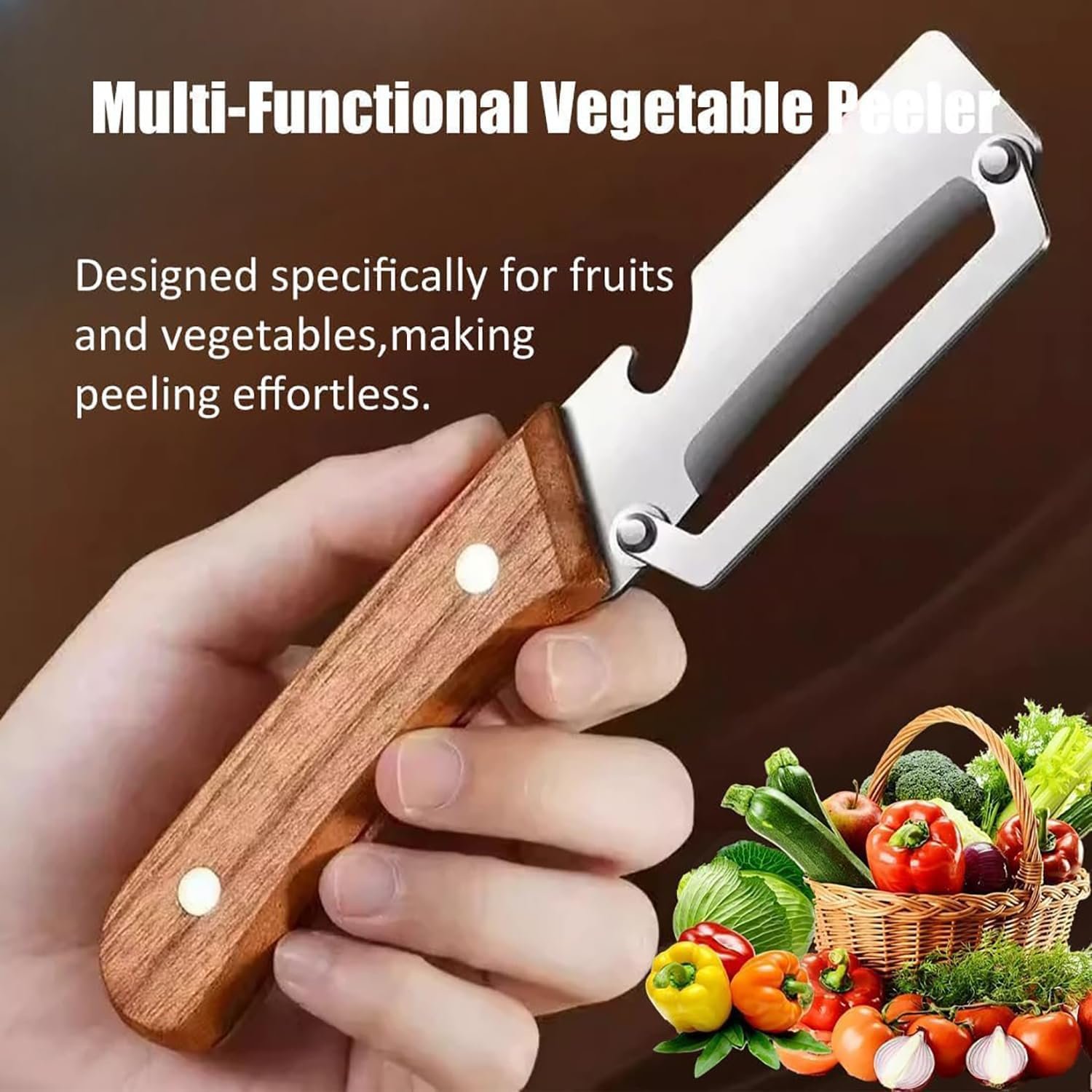 2-in-1 Multi-Functional Kitchen Knife Style Peeler - Image 2