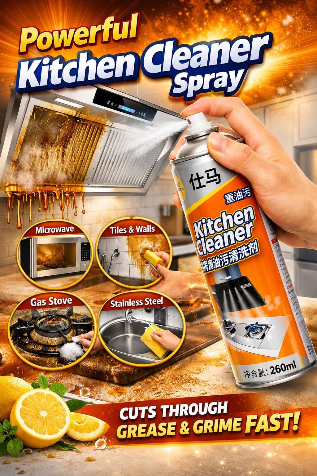 Powerfull Kitchen Cleaner Spray