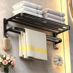Aluminum No Drilling Movable Towel Rack