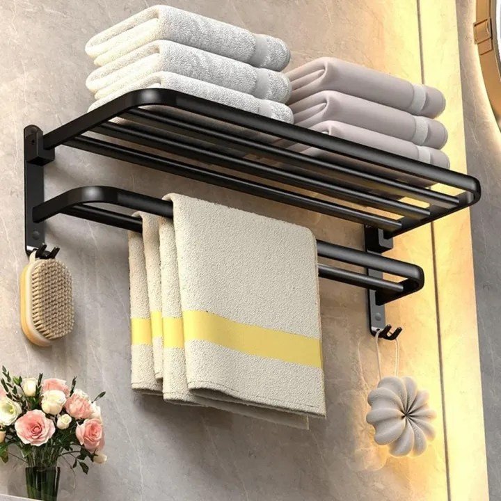 Aluminum No Drilling Movable Towel Rack
