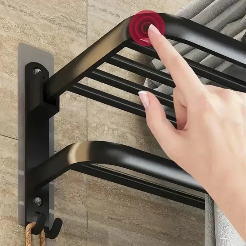 Aluminum No Drilling Movable Towel Rack - Image 7