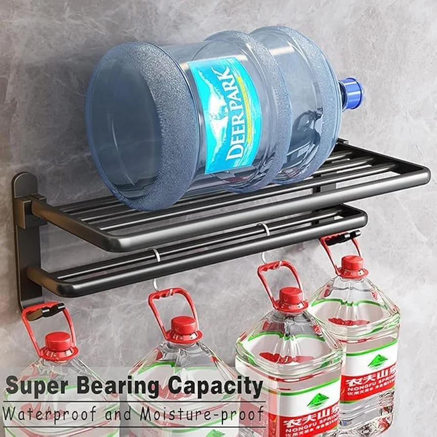 Aluminum No Drilling Movable Towel Rack - Image 4