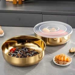 Alternative view of Premium Gold Stainless Steel Food Storage Bowl