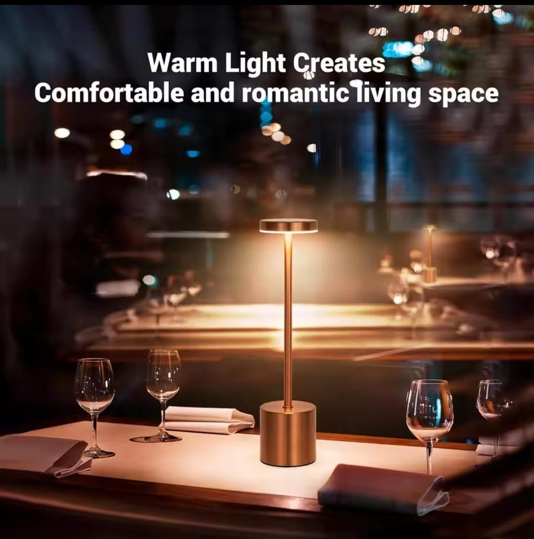 LUXURY Metal Touch Sensor LED Table Lamp Rechargeable Desk Lamp - Image 3