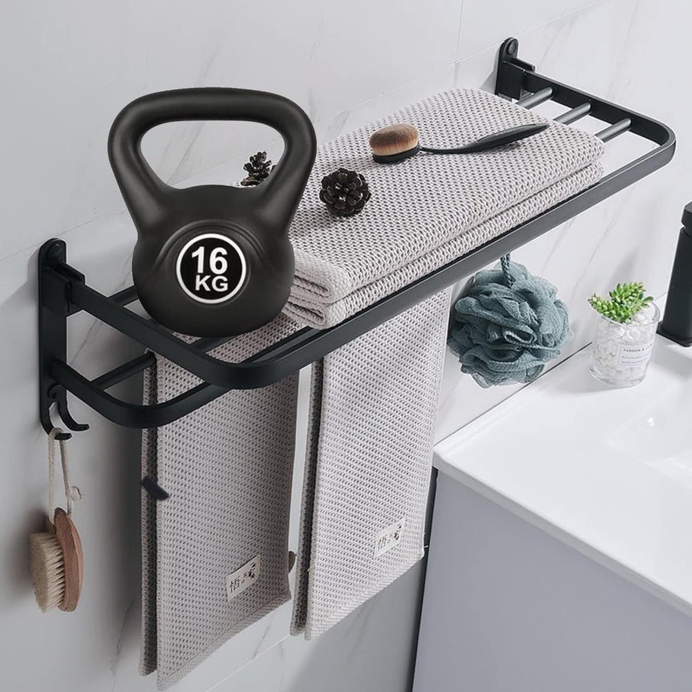 Aluminum No Drilling Movable Towel Rack - Image 9