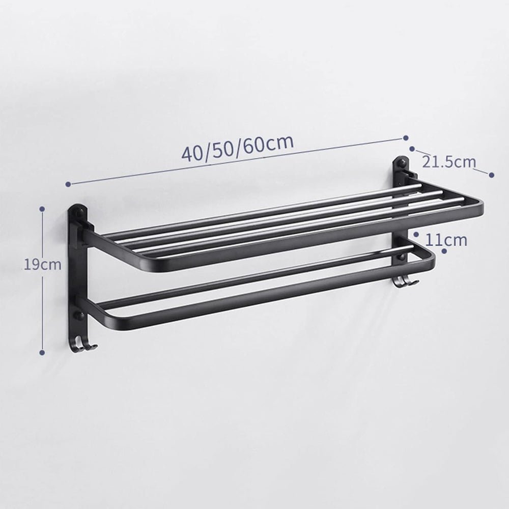 Aluminum No Drilling Movable Towel Rack - Image 11