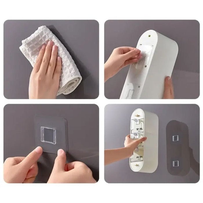5 IN 1 ACRYLIC WALL MOUNTED SPICES BOX - Image 5
