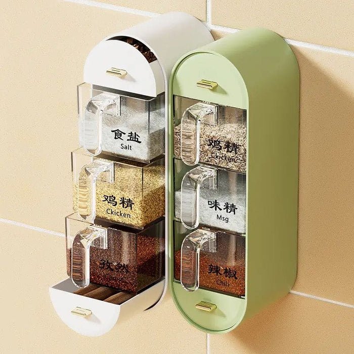 5 IN 1 ACRYLIC WALL MOUNTED SPICES BOX - Image 3