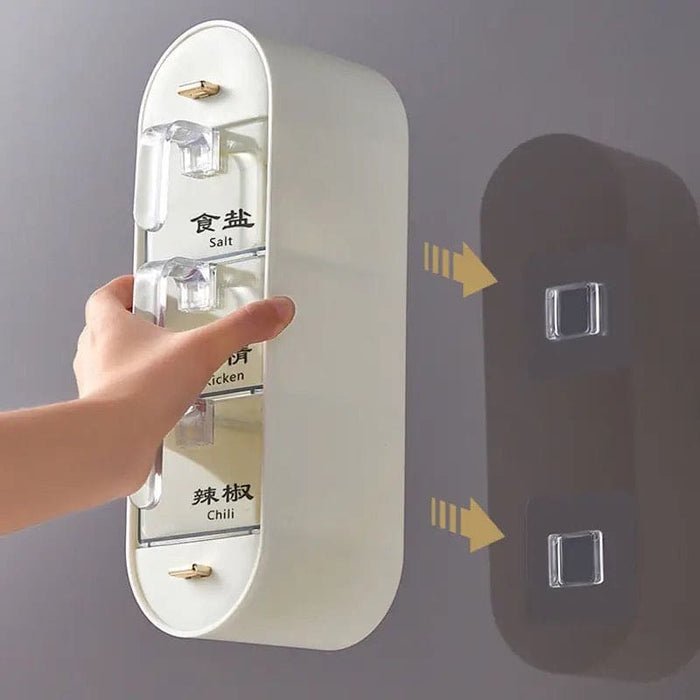 5 IN 1 ACRYLIC WALL MOUNTED SPICES BOX - Image 6