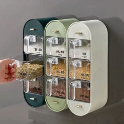 5 IN 1 ACRYLIC WALL MOUNTED SPICES BO