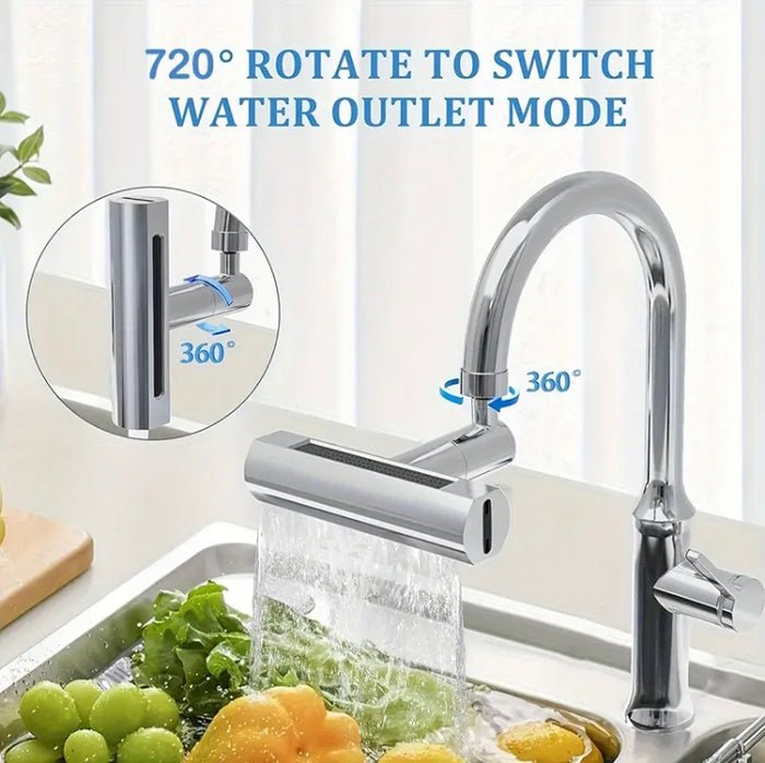 Universal Kitchen Waterfall Faucet 4-Mode Nozzle for Kitchen Sink - Image 6