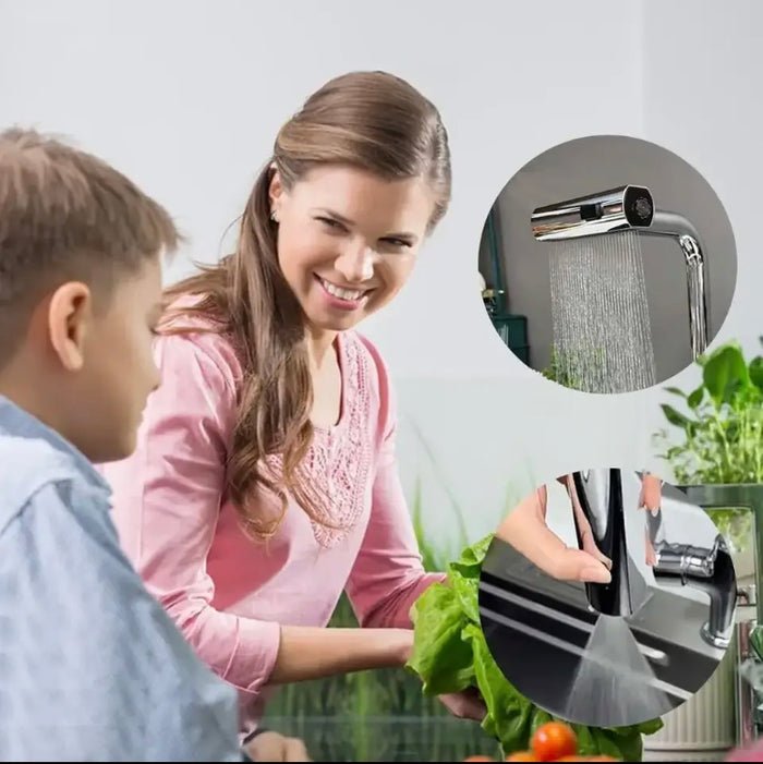 Universal Kitchen Waterfall Faucet 4-Mode Nozzle for Kitchen Sink - Image 3