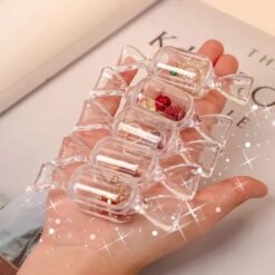 10pcs Set Mini Transparent Candy Jewellery Storage Box Sweet Candy Shaped