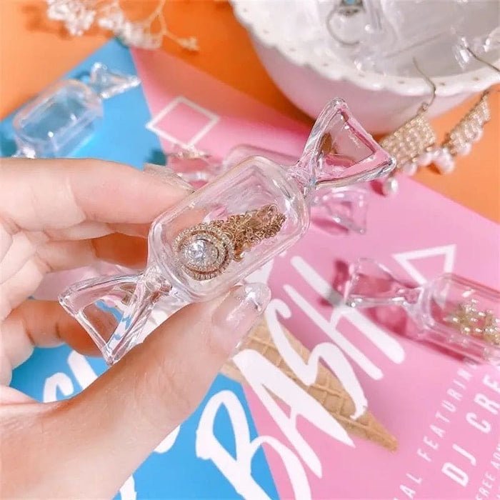 10pcs Set Mini Transparent Candy Jewellery Storage Box Sweet Candy Shaped - Image 3