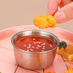 Alternative view of Pack Of 4 Mini Sauce Container Stainless Steel  Sauce Box Picnic Portable Leak-Proof
